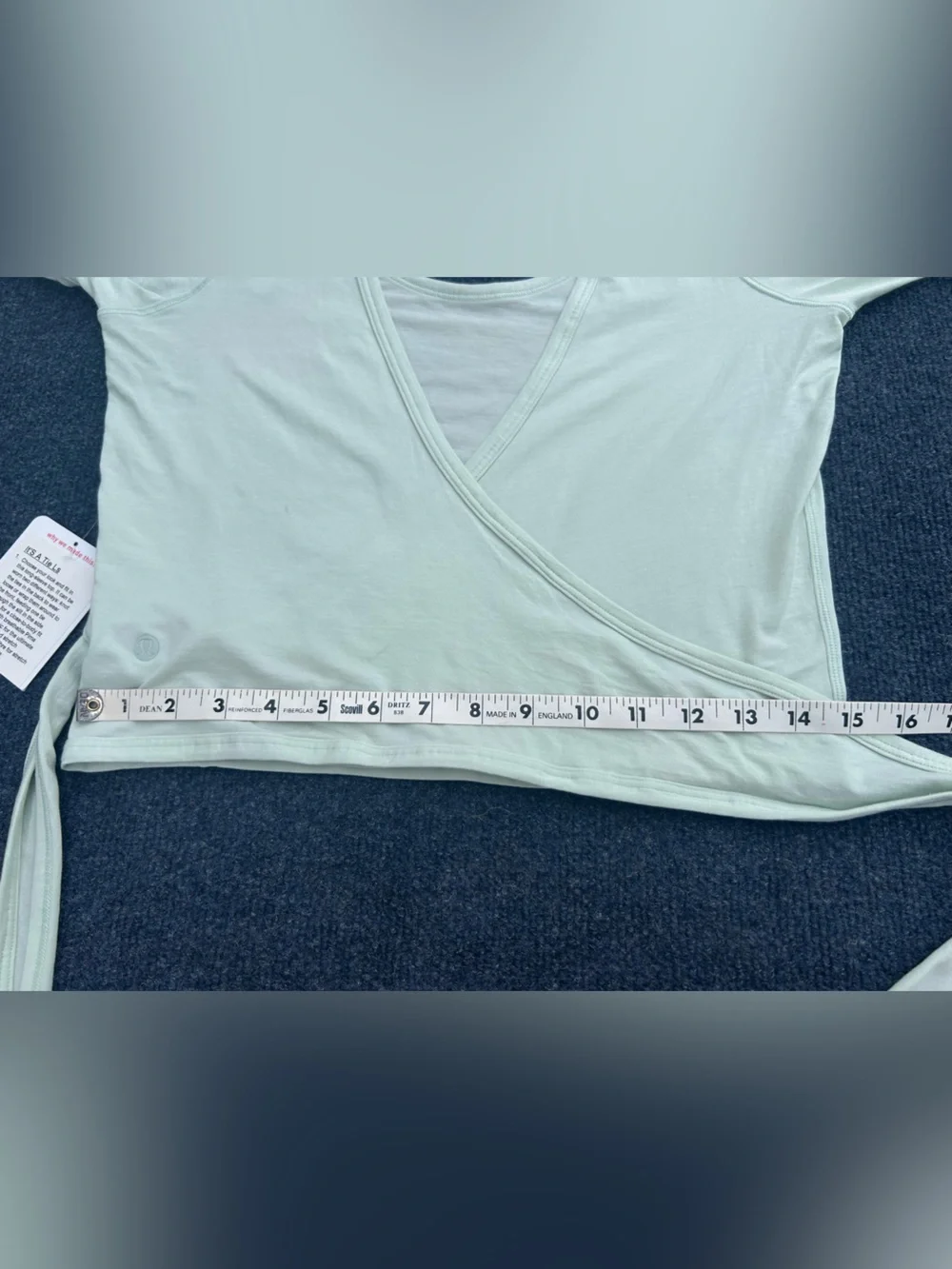 Lululemon NWT It’s A Tie Long Sleeve Top in Ocean Mist Size 6